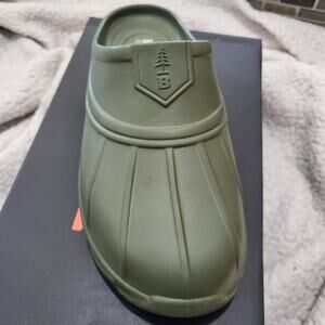 NEW BASS OUTDOOR Men's Comfy Field Slide MULES DEEP LCHN GREEN SZ  8